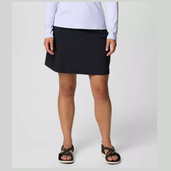 COLUMBIA All Seasons Skort Shorts Skirt Hiking Stretch Black Women's Medium - Picture 1 of 13